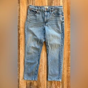 Madewell The Perfect Vintage Blue Denim Jeans in Banner Wash, Size 30P